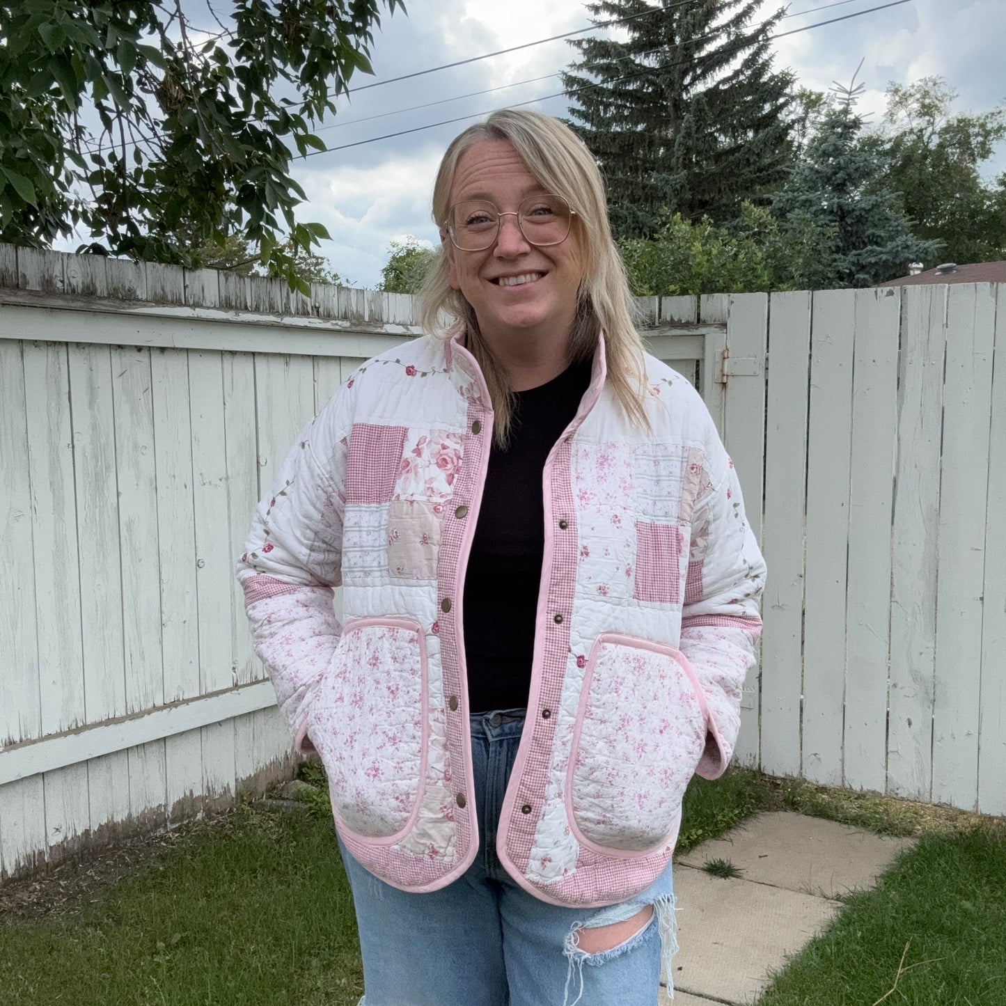 Patchwork Rose Jacket - Size Medium