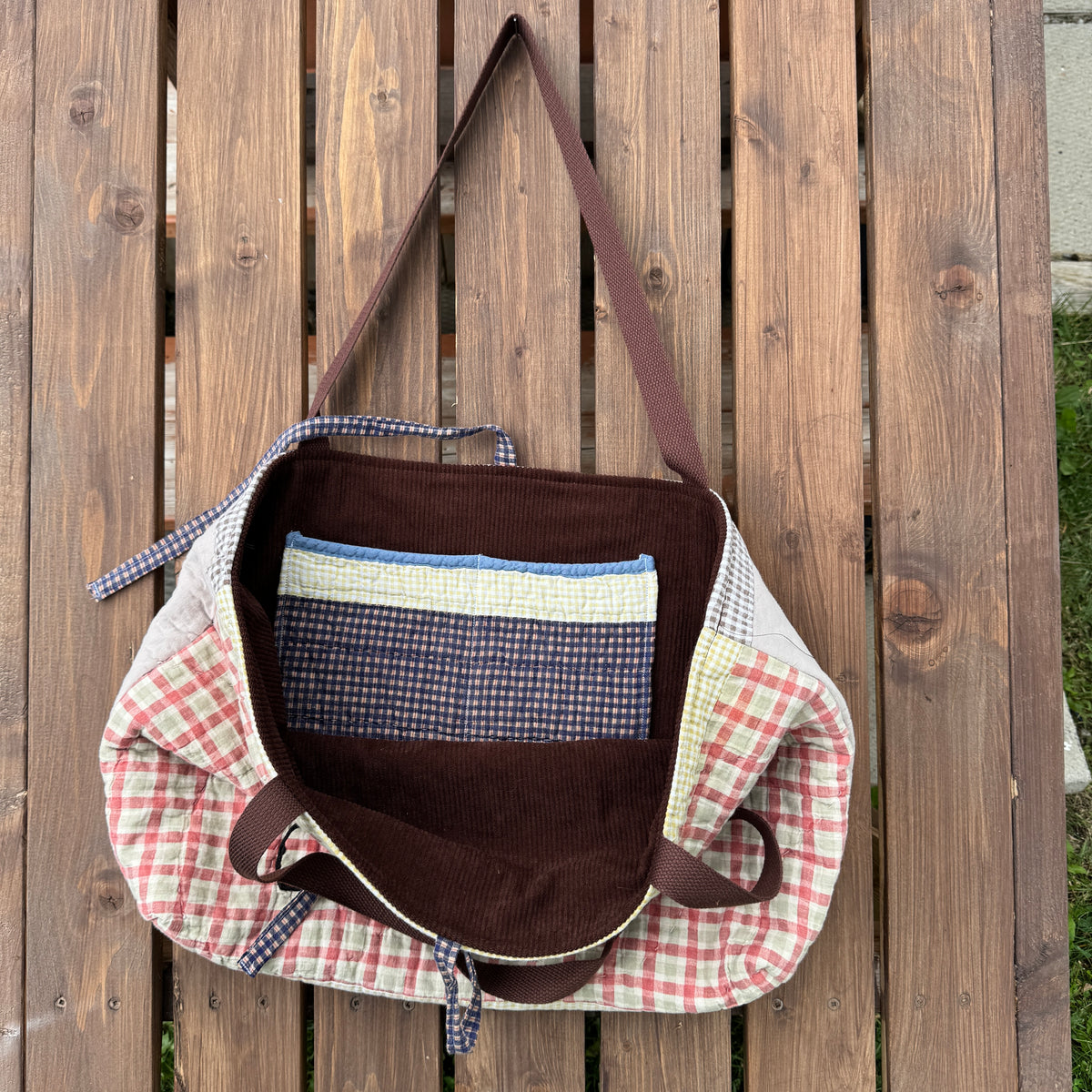 Dalmatian Pawprint - Upcycled Quilted Tote Bag