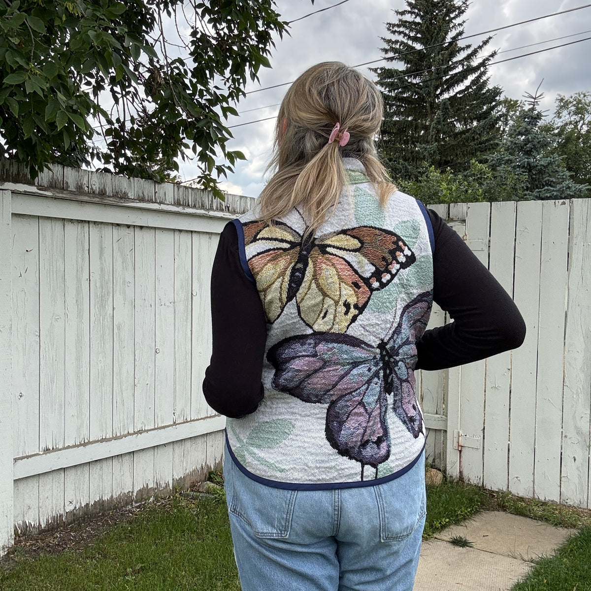 Butterfly Tapestry Vest - Size Medium