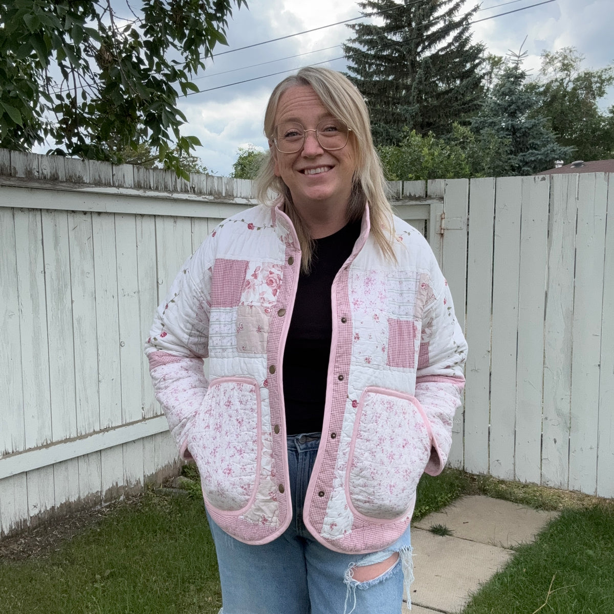 Patchwork Rose Jacket - Size Medium