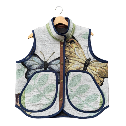 Butterfly Tapestry Vest - Size Medium