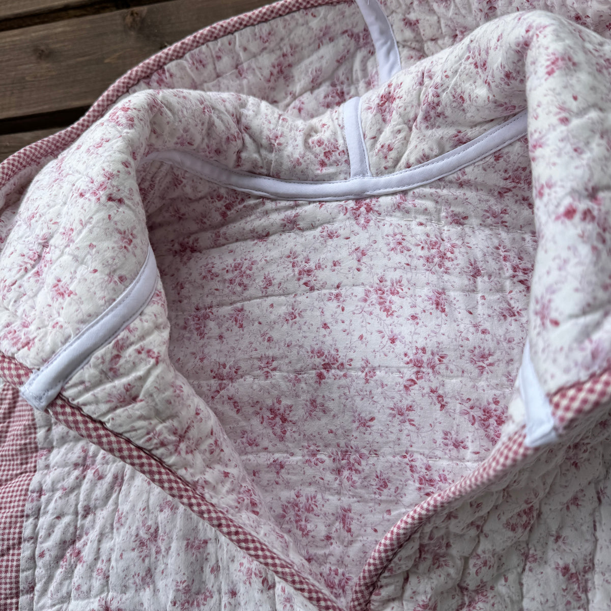 Rose Patchwork Hooded Jacket - Size X-Large