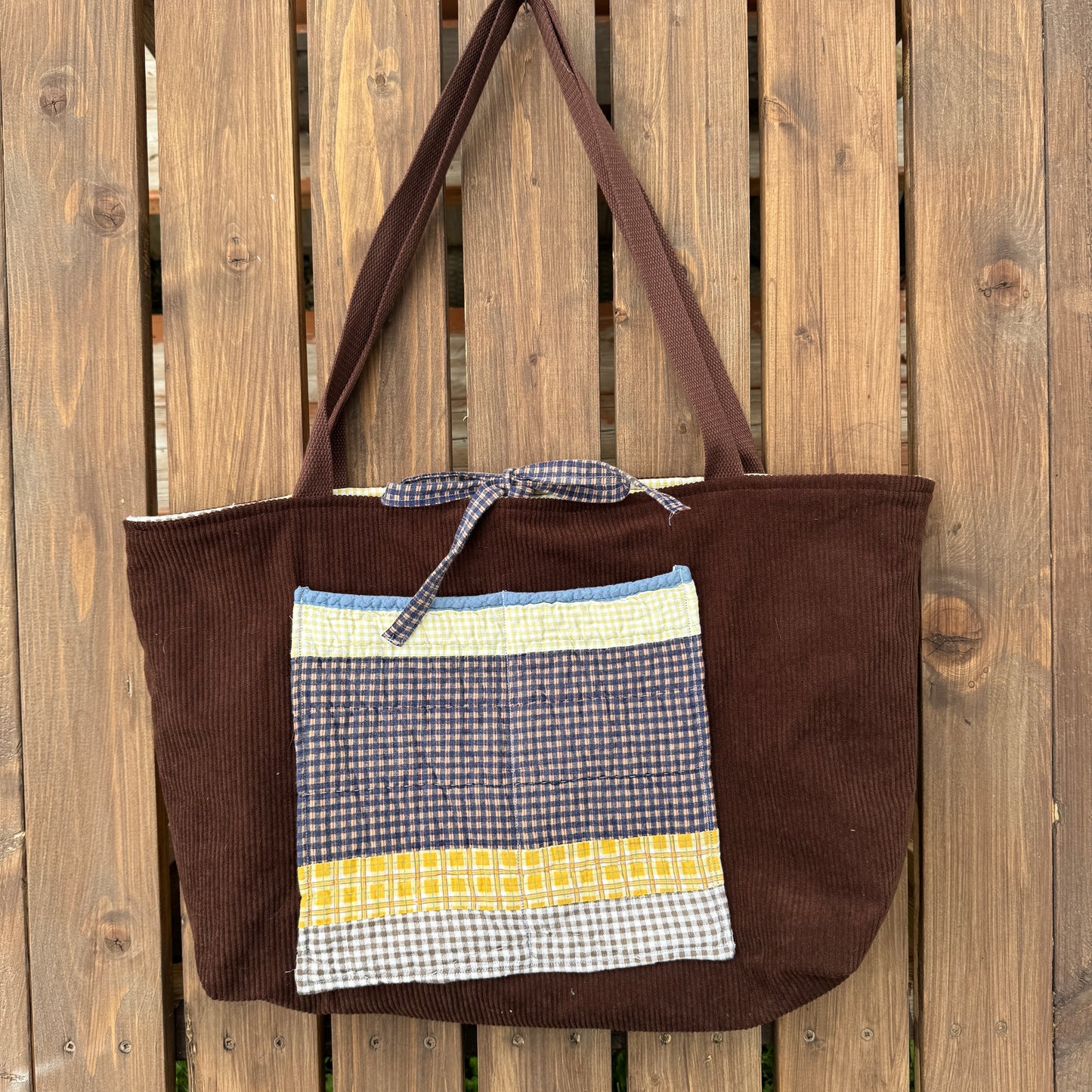 Dalmatian Pawprint - Upcycled Quilted Tote Bag