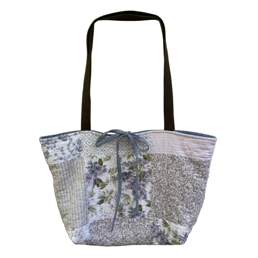 The Lavender Tote – Upcycled Reversible Quilted Tote Bag