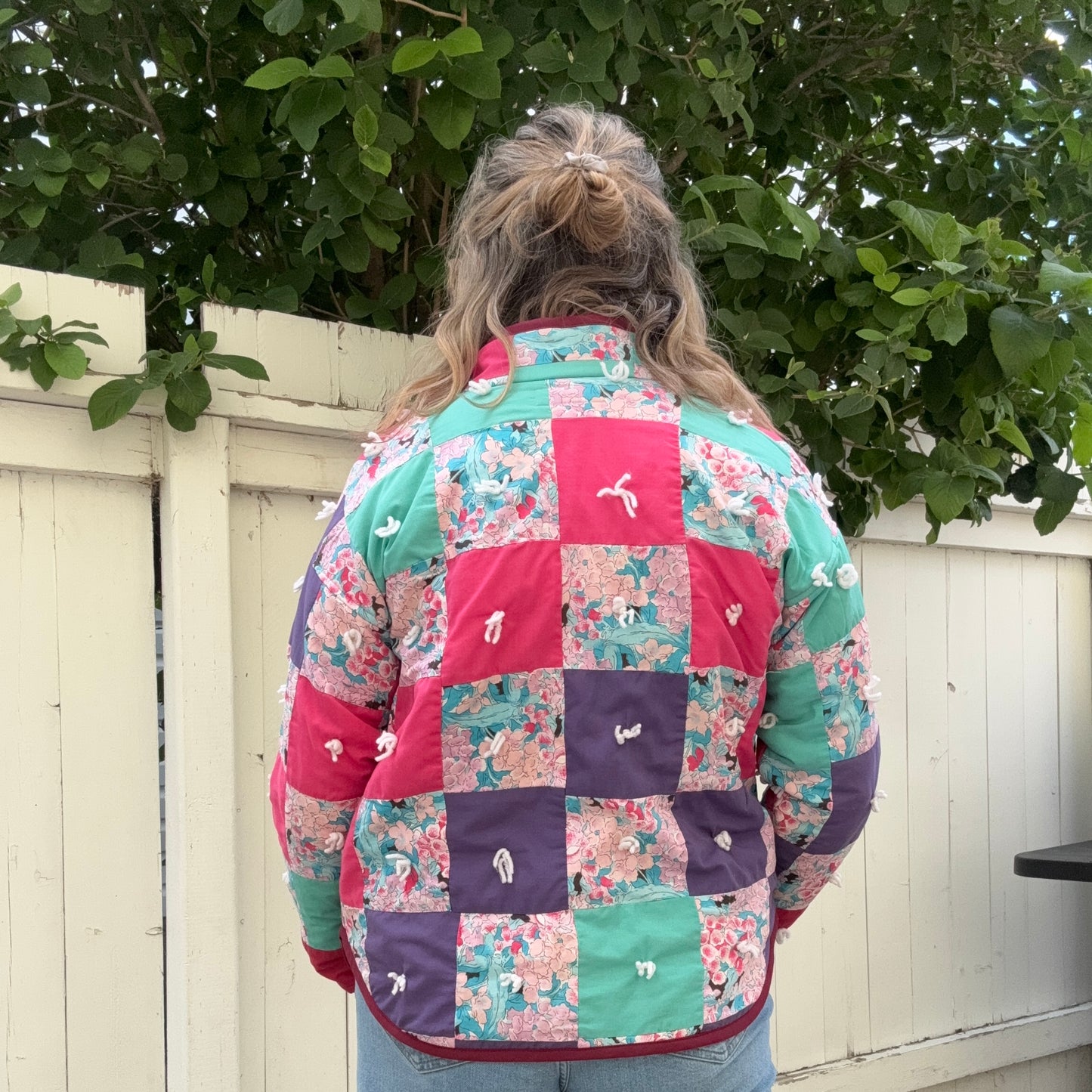Blossom Tied Patchwork Jacket - Size  Small