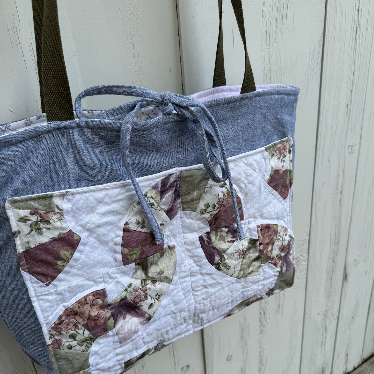 The Lavender Tote – Upcycled Reversible Quilted Tote Bag