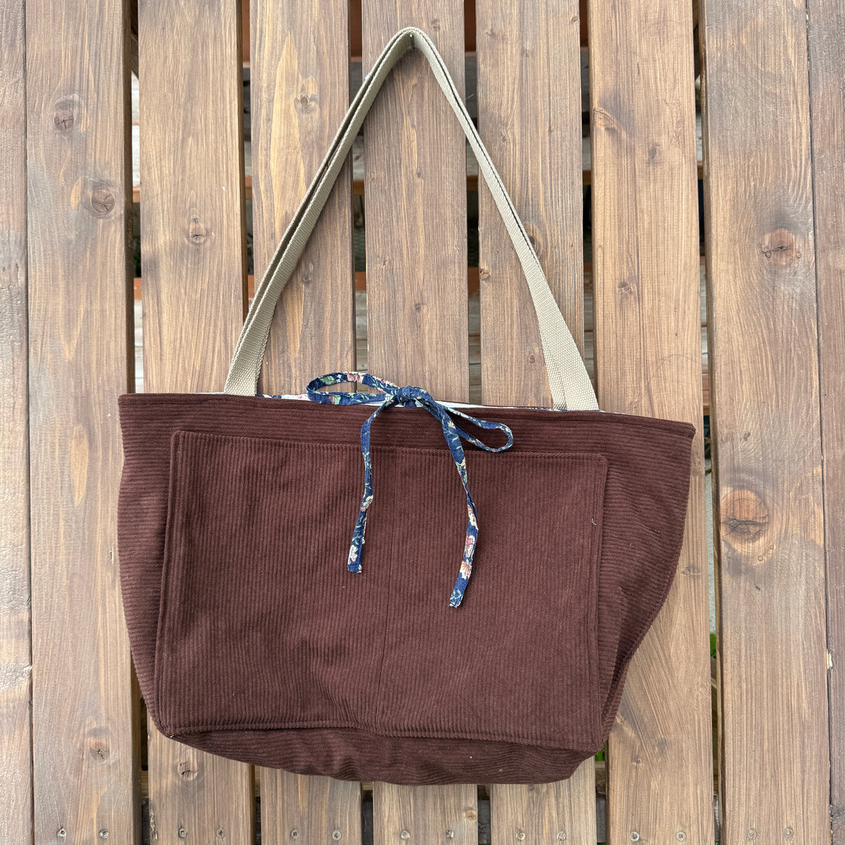 Double Ring - Upcycled Quilted Tote Bag