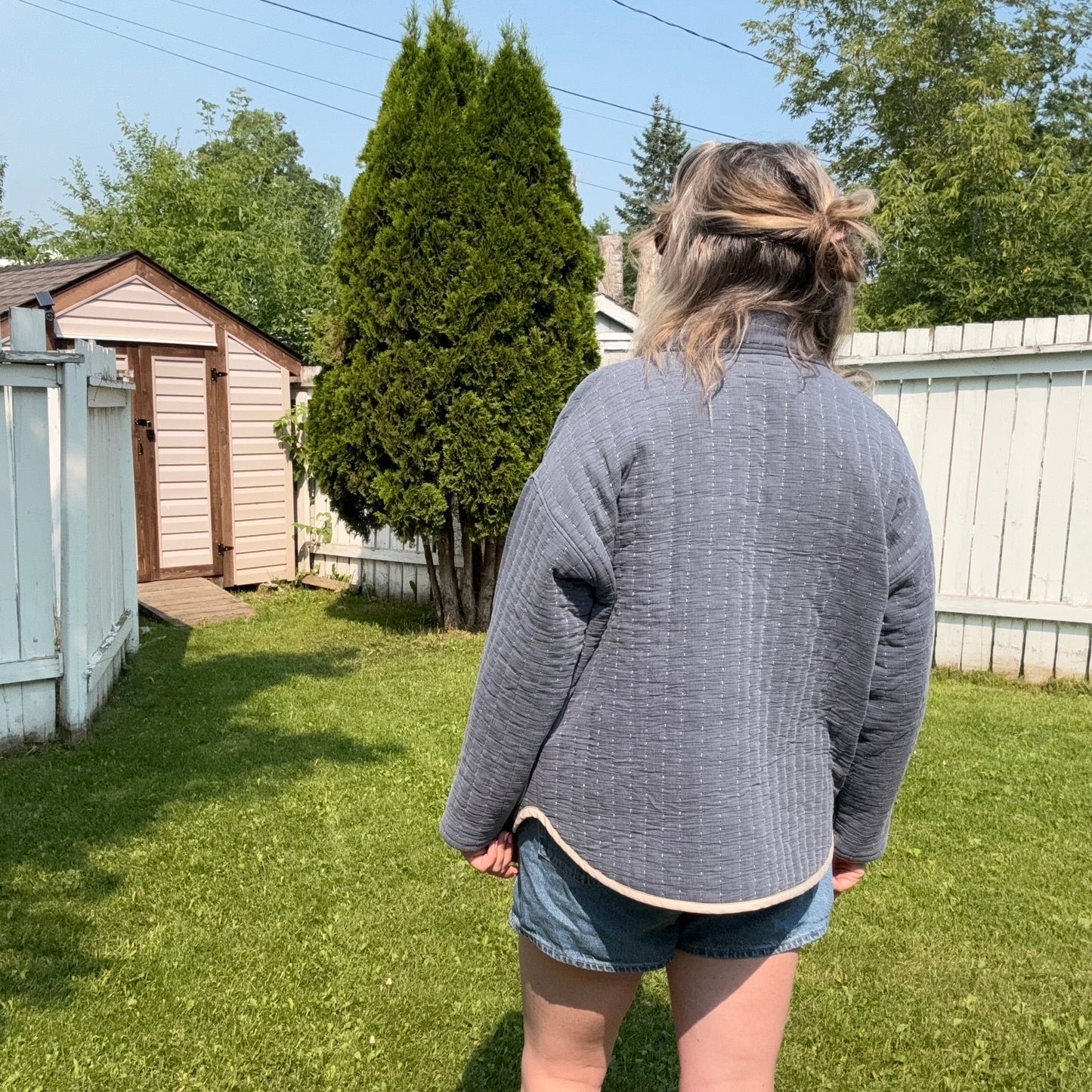 Indigo Stitch Jacket - Size Large