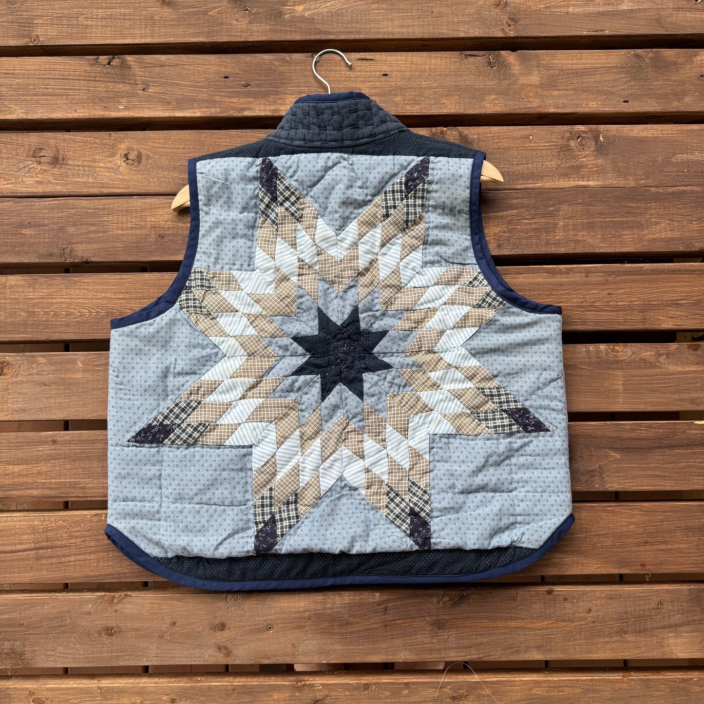 Indigo Starburst Vest - Size Medium