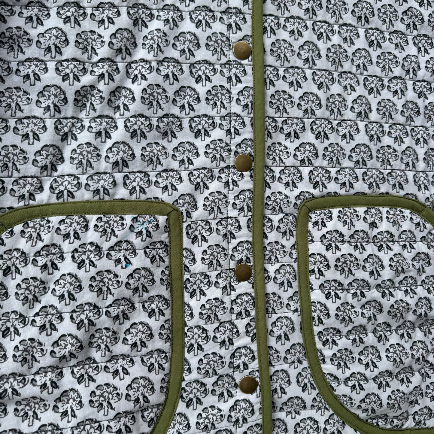 Monochrome Block Print Jacket - Size X-Large
