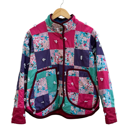 Blossom Tied Patchwork Jacket - Size  Small