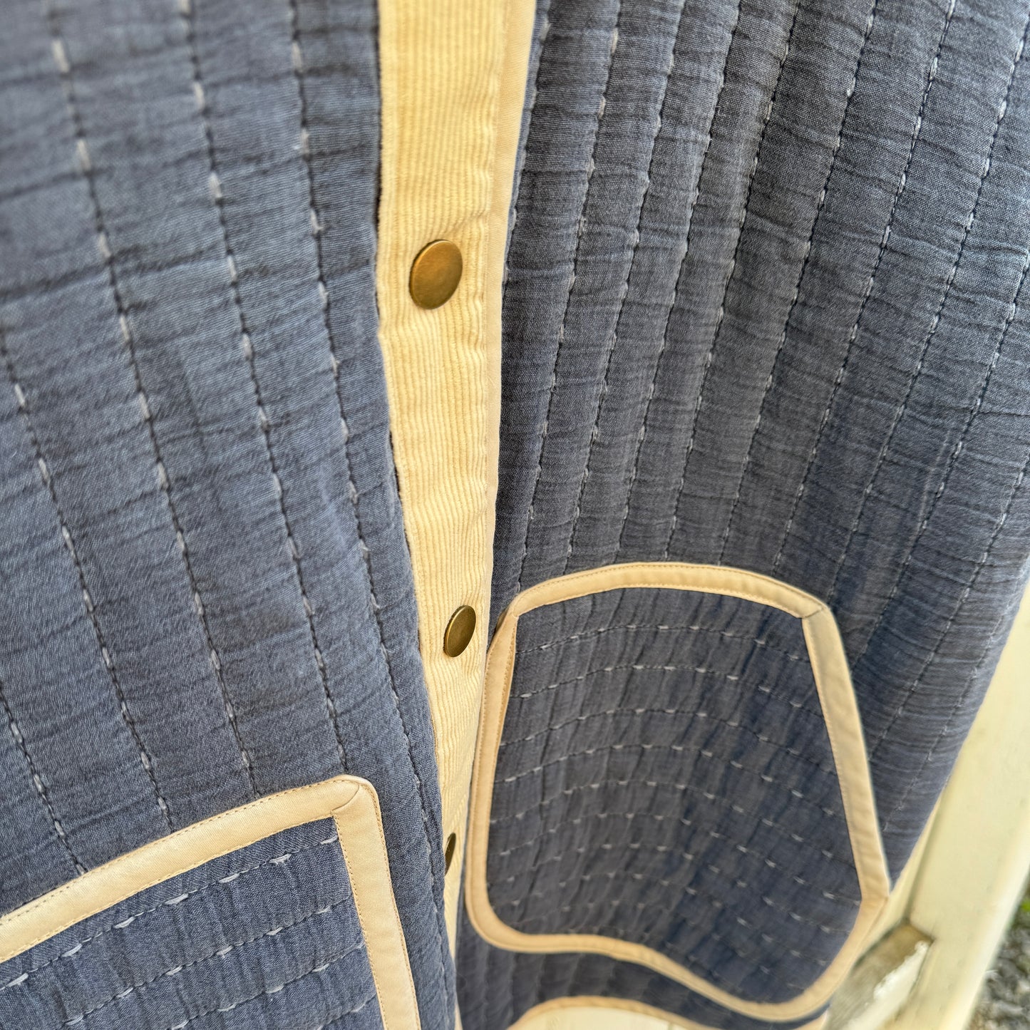 Indigo Stitch Jacket - Size Large