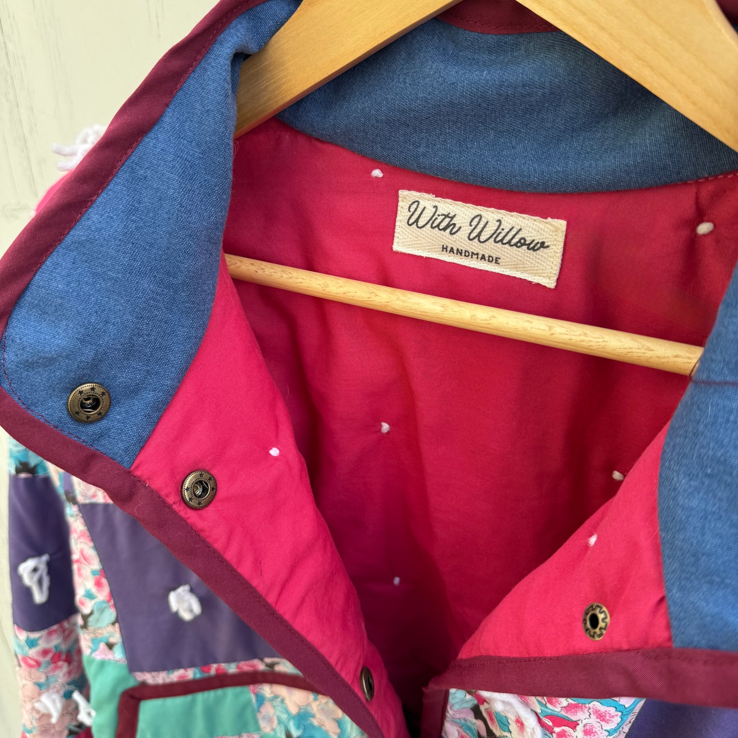 Blossom Tied Patchwork Jacket - Size  Small