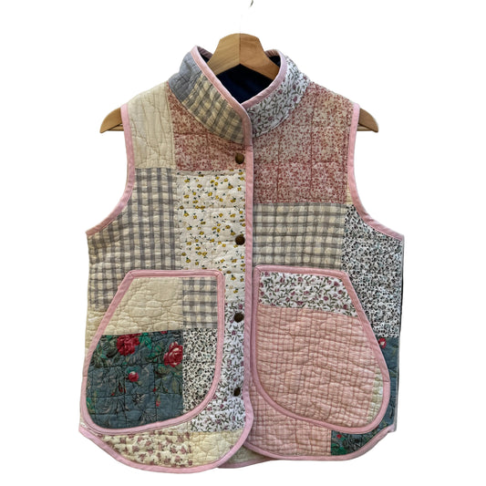 Pastel Patchwork Vest - Size Small