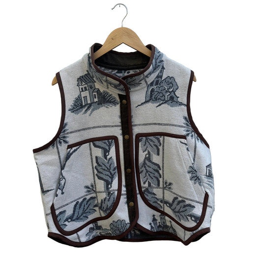 Coastal Cottage Woven Vest - Size Large